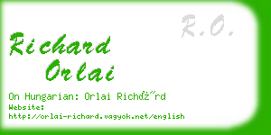 richard orlai business card